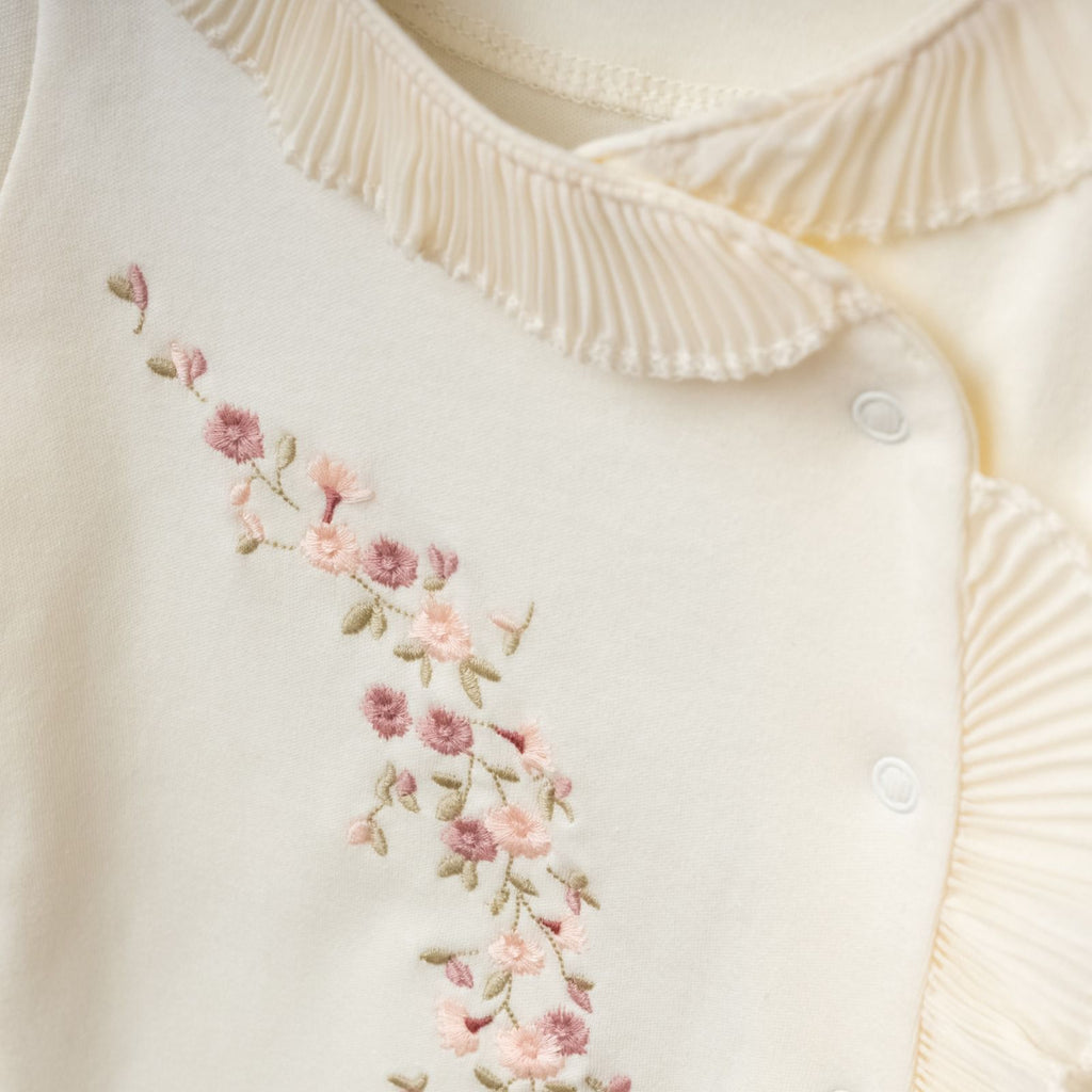 Premium Embroidered Ruffle Baby Gift Set (5-Piece)