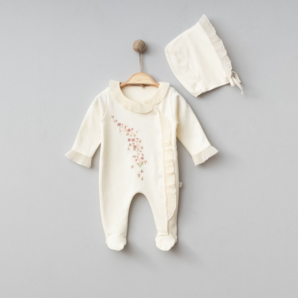 Premium Embroidered Ruffle Baby Gift Set (5-Piece)