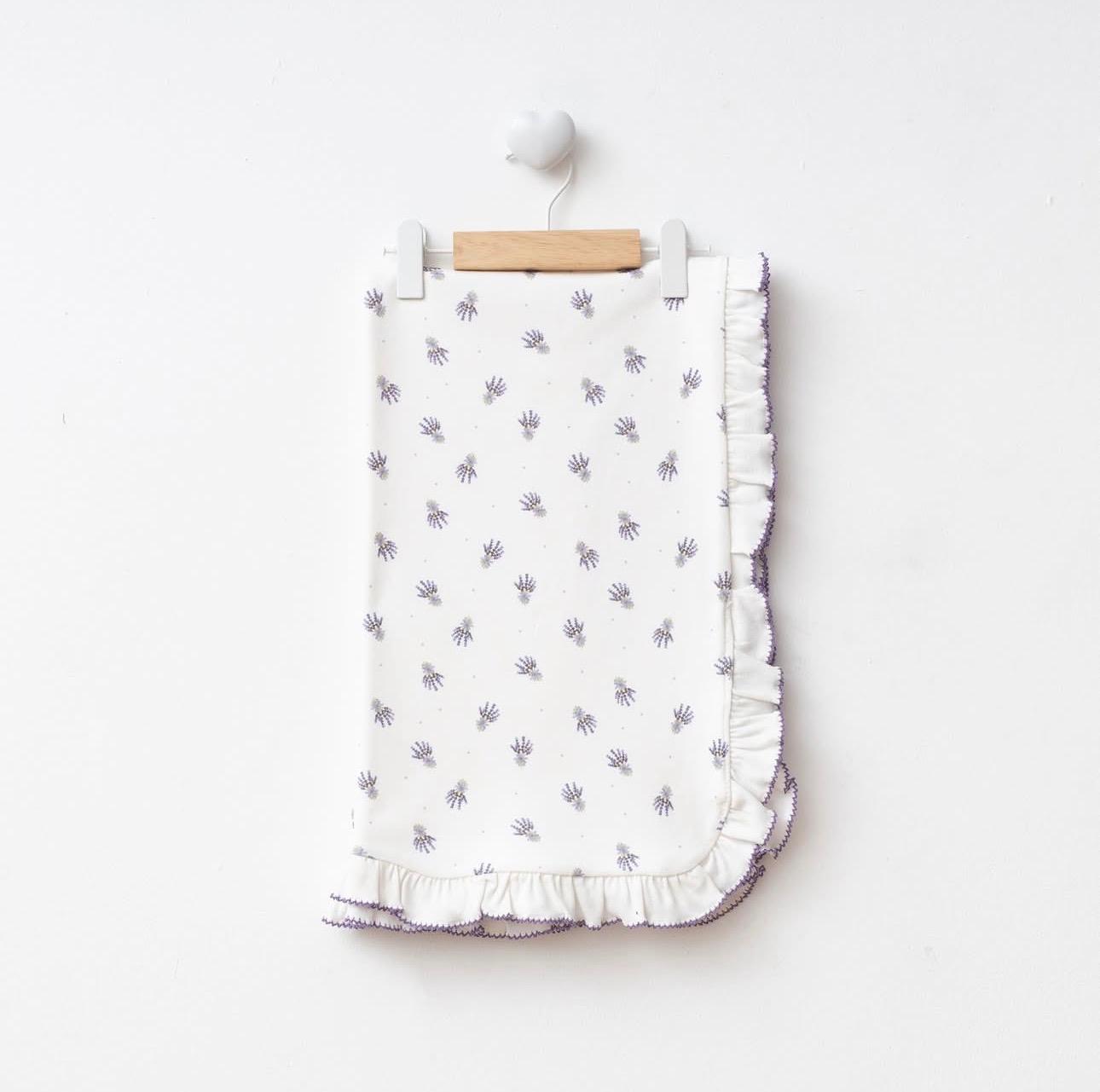 Baby Girl Floral Romper Set, Newborn Coming Home Outfit, Cotton Baby Gift Set with Ruffle Blanket & Bonnet, Hospital Outfit