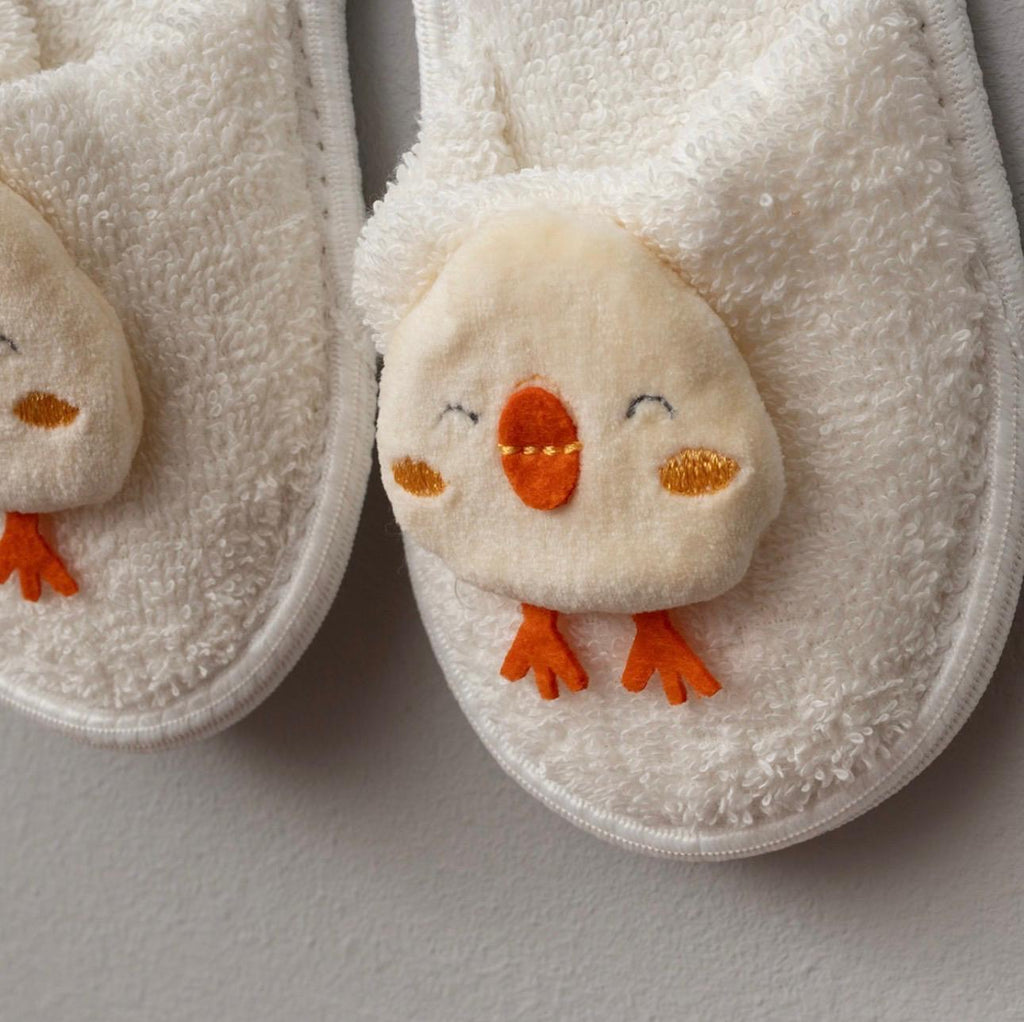 Chick Baby Hooded Bathrobe Set | Hooded Towel & Slippers