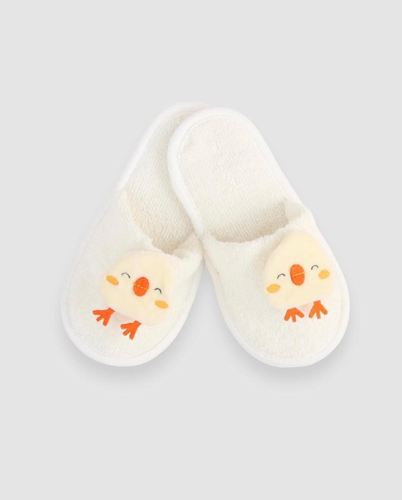 Chick Baby Hooded Bathrobe Set | Hooded Towel & Slippers